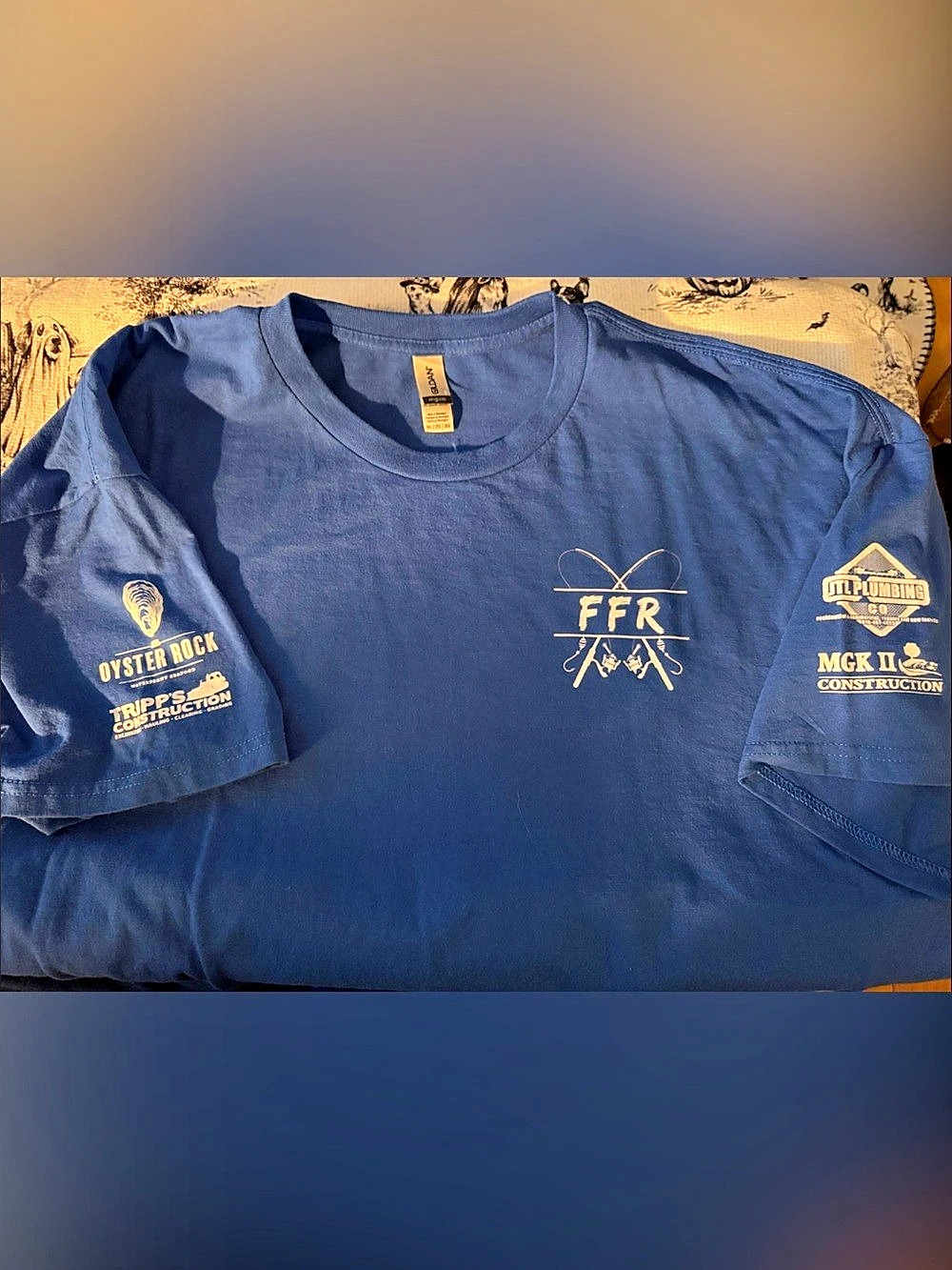 Sheriff Chism’s Flatfish Roundup Graphic Short Sleeve Tee Blue 3XL NWOT